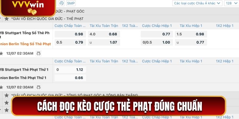 Kèo Thẻ Phạt - Dự Đoán Bóng Đá Thú Vị Cùng VVVwin 2 Cách đọc kèo cược thẻ phạt đúng chuẩn
